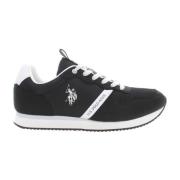 U.s. Polo Assn. Svarta Sneakers för Män med Sportigt Design Black, Her...