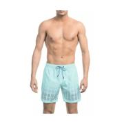 Bikkembergs Elegant Degrade Badshorts Stiliga Vågor Blue, Herr