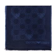 Emporio Armani Ullscarf med logotyp Blue, Herr