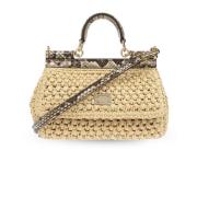 Dolce & Gabbana Sicily Liten axelväska Beige, Dam