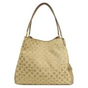 Coach Pre-owned Pre-owned Tyg totevskor Beige, Dam