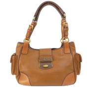 Prada Vintage Pre-owned Laeder handvskor Brown, Dam