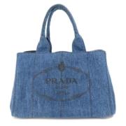 Prada Vintage Pre-owned Denim totevskor Blue, Dam