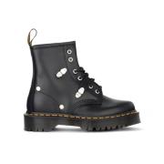 Dr. Martens Stud Smooth Svart Läder Ankelstövlar Black, Dam