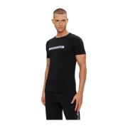 Emporio Armani Slim Fit Logo Print T-Shirt Black, Herr