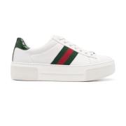 Gucci Vita Signatur Webbdetaljer Sneakers White, Dam