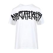 Alberta Ferretti Graffiti Logo Print White T-shirt White, Dam