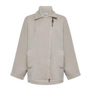 Brunello Cucinelli Beige Cashmere Blouson Sweater Gray, Dam