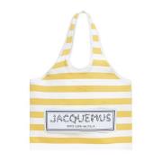 Jacquemus Randig Stickad Toteväska Multicolor, Dam