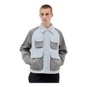 Thom Browne Seersucker Panel Field Jacket Gray, Herr