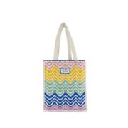 Casablanca Gradient Wave Virkad Shopper Väska Multicolor, Dam