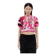 Vivienne Westwood Graffiti Cropped Cardigan Multicolor, Dam