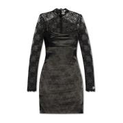 Versace Jeans Couture Blandad Tyg Klänning Black, Dam