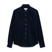 Ami Paris Broderad corduroy skjorta Blue, Herr