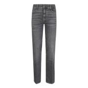 7 For All Mankind Grå Bootcut Denim Jeans Gray, Dam