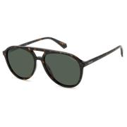 Polaroid Stylish Sunglasses in Dark Havana/Green Green, Unisex