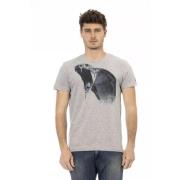 Trussardi Snygg Grå Rund Hals T-shirt Gray, Herr