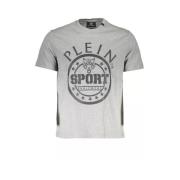 Plein Sport Athletic Grå Bomull T-shirt Gray, Herr