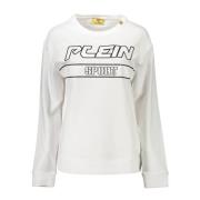 Plein Sport Snygg Långärmad Sweatshirt White, Dam