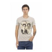 Trussardi Action T V-ringad Logot-shirt Beige, Herr