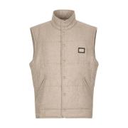 Dolce & Gabbana Stilig Vest med Unik Design Beige, Herr