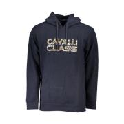 Cavalli Class Blå Huva Borstad Sweatshirt Blue, Herr