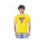 Cavalli Class Logo Print Rund Hals T-shirt Yellow, Herr