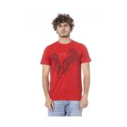 Cavalli Class Logo Print Rund Hals T-shirt Red, Herr