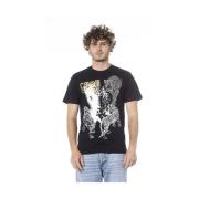 Cavalli Class Svart Logotryck T-shirt Black, Herr