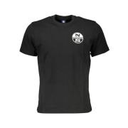 North Sails Svart Tryck Logo T-shirt Black, Herr