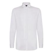 Boggi Milano Satin-skjorta i slim fit av bomull White, Herr