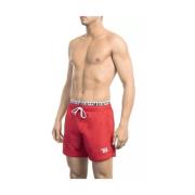 Bikkembergs Röda Badshorts med Branding Red, Herr