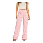 Alma EN Pena Glitter Straight Trousers Pink, Dam