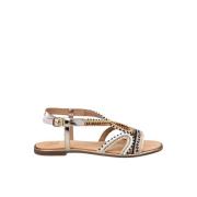 Alma EN Pena Platt sandal med korsade remmar Multicolor, Dam