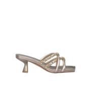 Alma EN Pena Jeweled kitten heel sandal Yellow, Dam