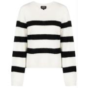 A.p.c. Randig Rund Hals Pullover Multicolor, Dam