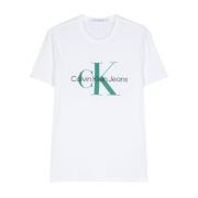 Calvin Klein Jeans Logotryckt Bomullst-shirt Vit White, Herr