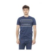 Baldinini Trend T-shirt med Logomönster Blue, Herr