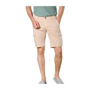 Mason's Slim Cargo Bermuda i Stretch Satin Beige, Herr