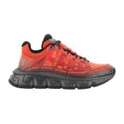 Versace Orange Sneakers Aw20 Tyg Gummi Orange, Herr