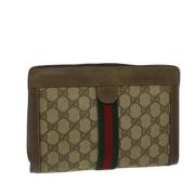 Gucci Vintage Pre-owned Laeder kuvertvskor Brown, Dam