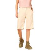 Mason's Straight Chino Bermuda Shorts i Tencel och Linne Beige, Dam