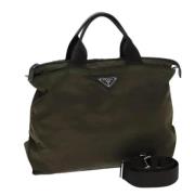 Prada Vintage Pre-owned Nylon prada-vskor Green, Dam