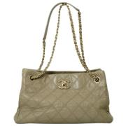 Chanel Vintage Pre-owned Laeder axelremsvskor Beige, Dam