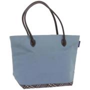 Burberry Vintage Pre-owned Nylon totevskor Blue, Dam