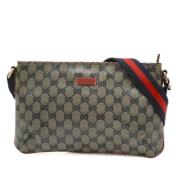 Gucci Vintage Pre-owned Belagd canvas gucci-vskor Green, Dam