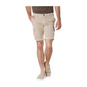 Mason's Slim Cargo Bermuda i Stretch Satin Beige, Herr