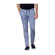 Mason's Extra Slim Bomull Linne Jogger Byxor Blue, Herr