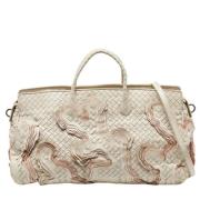 Bottega Veneta Vintage Pre-owned Laeder totevskor White, Dam