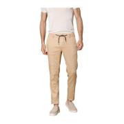 Mason's Extra Slim Bomull Linne Jogger Byxor Beige, Herr